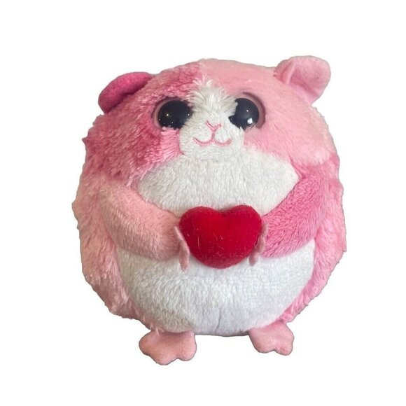 TY Beanie Ballz Rosa the Hamster Regular Size 5 inch Stuffed Ball Heart - Picture 1 of 7